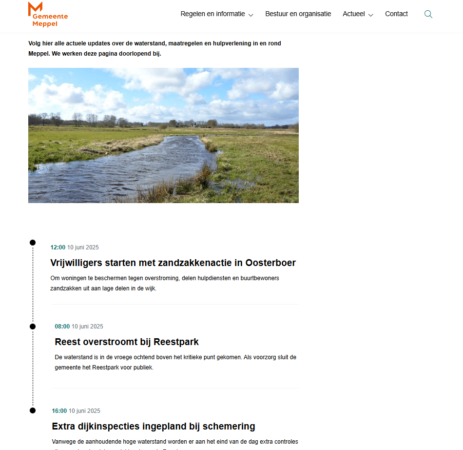 Liveblogfunctionaliteit Meppel