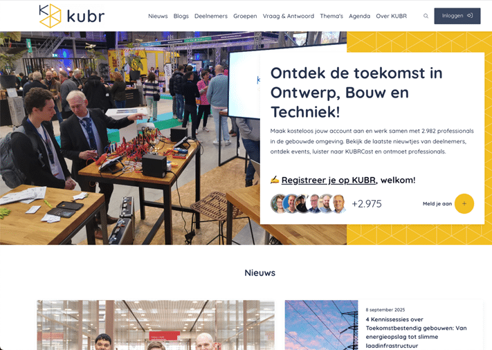 Voorbeeld van het kennisplatform van KUBR waarop leden via AI vragen kunnen stellen. De antwoorden zijn gebaseerd op de content van het platform. Daardoor is het antwoord betrouwbaar.