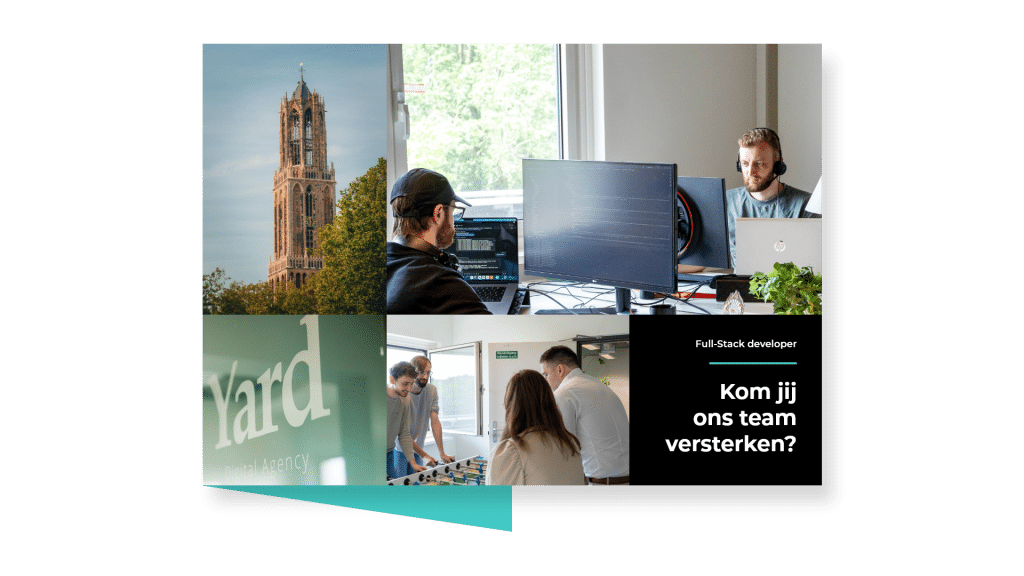 Impressie van het werken als fullstack developer bij Yard Digital Agency in Utrecht.