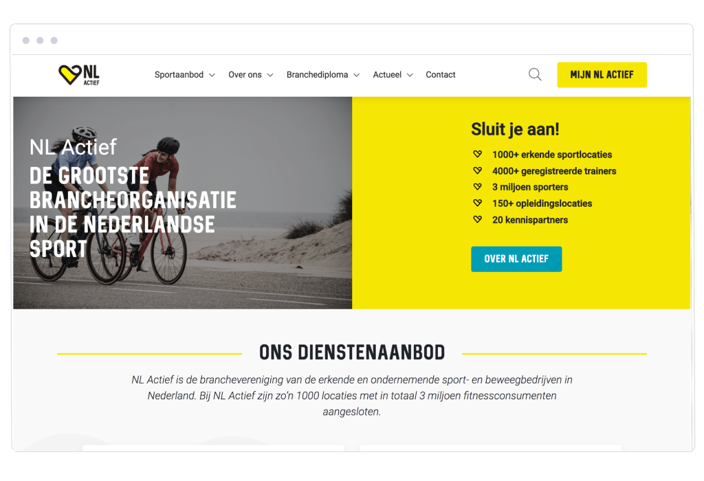 Homepage NL actief