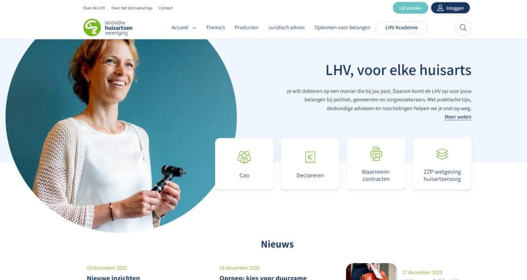 homepage van lhv.nl