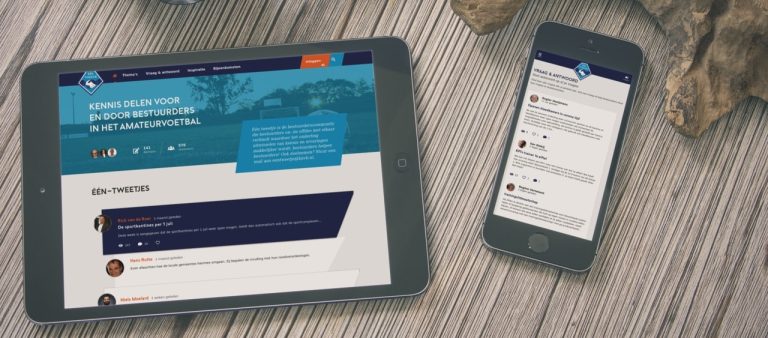 KNVb een tweetje op tablet en telefoon