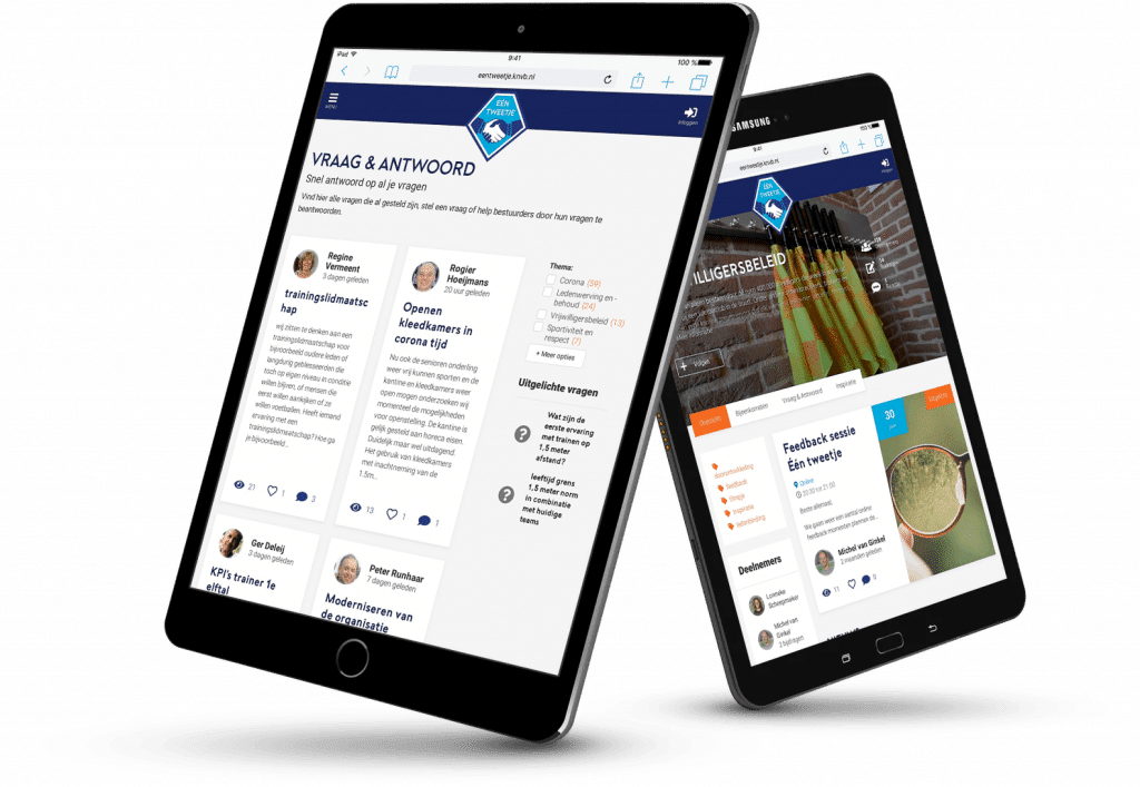 een tweetje vraag & antwoord op ipad 