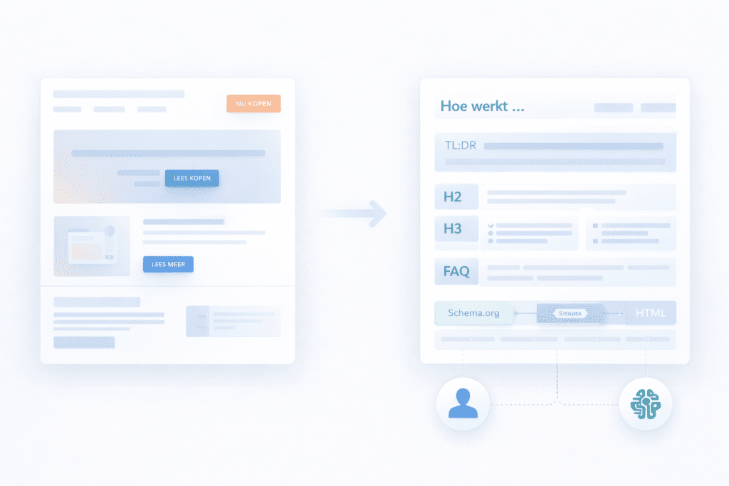 Structuur en techniek van AI-proof content (AEO en GEO)