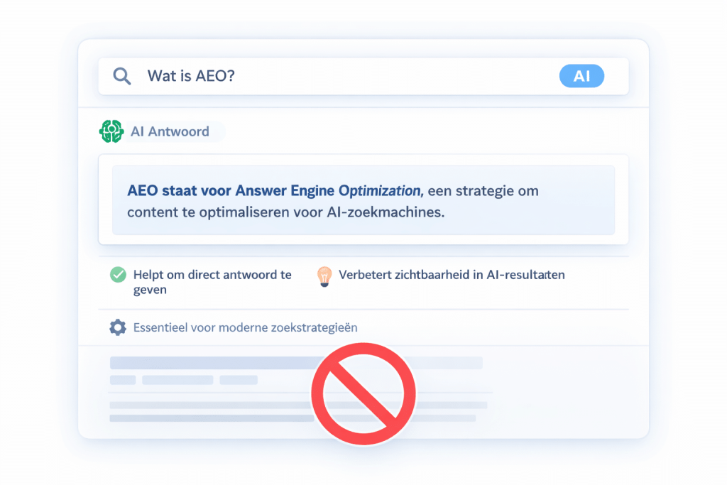 e met direct antwoord zonder doorklik (zero-click search)
