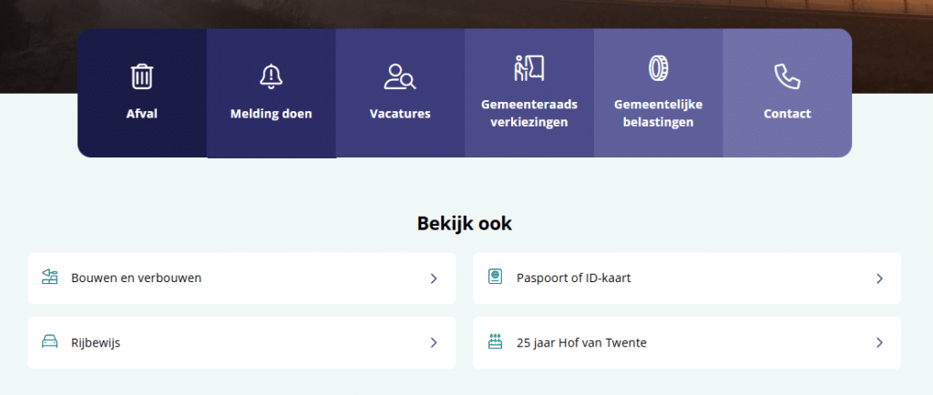 Een gemeentewebsite wordt herkenbaar en duidelijk door toptaken te gebruiken.