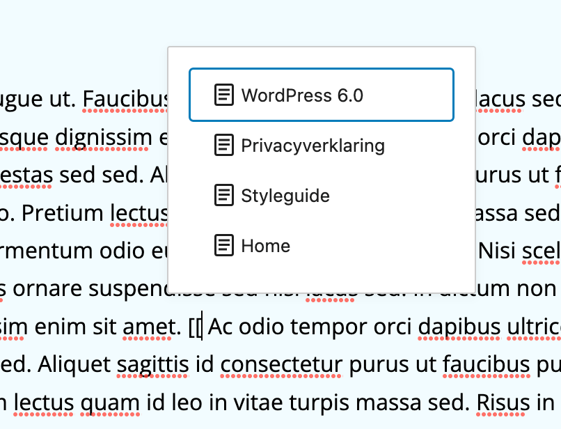 Typ [[ en voeg snel de juiste interne link toe.