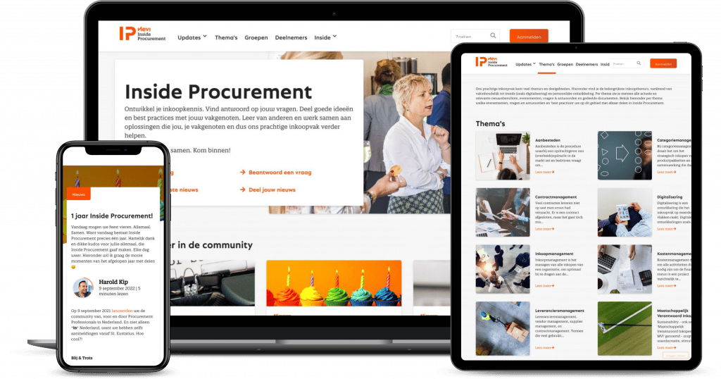 Inside Procurement op diverse apparaten