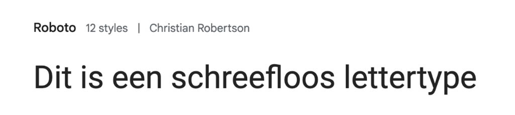 De afbeelding laat een schreefloos lettertype zien.