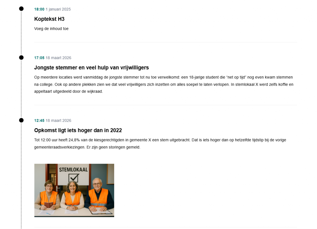 liveblog voorbeeld